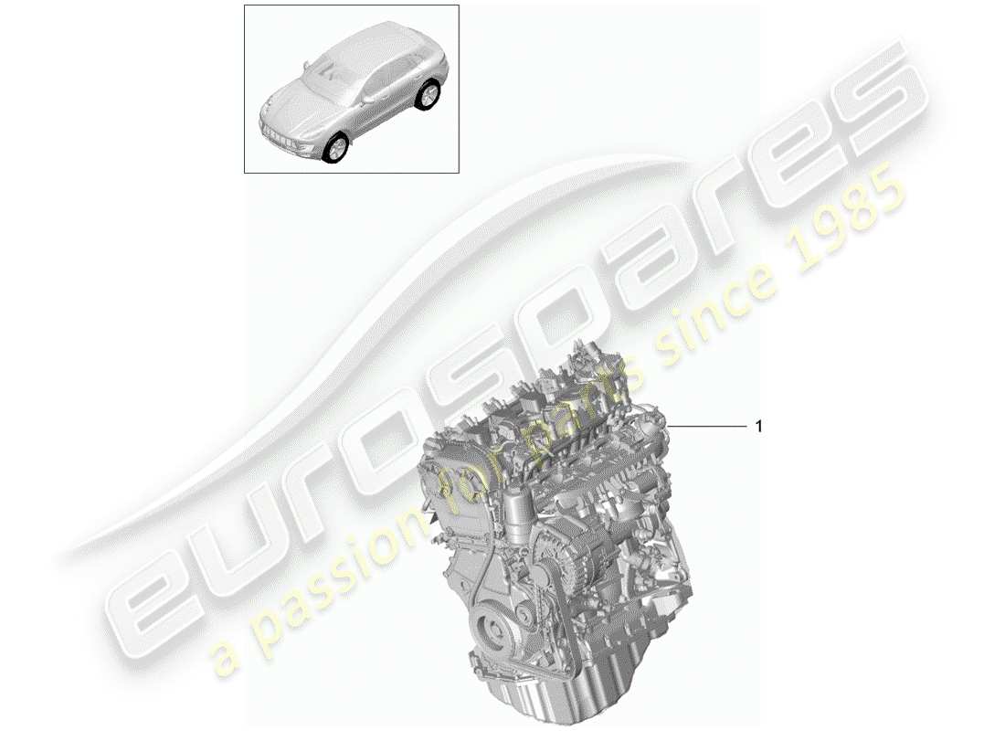 porsche 2016 (macan) replacement engine part diagram