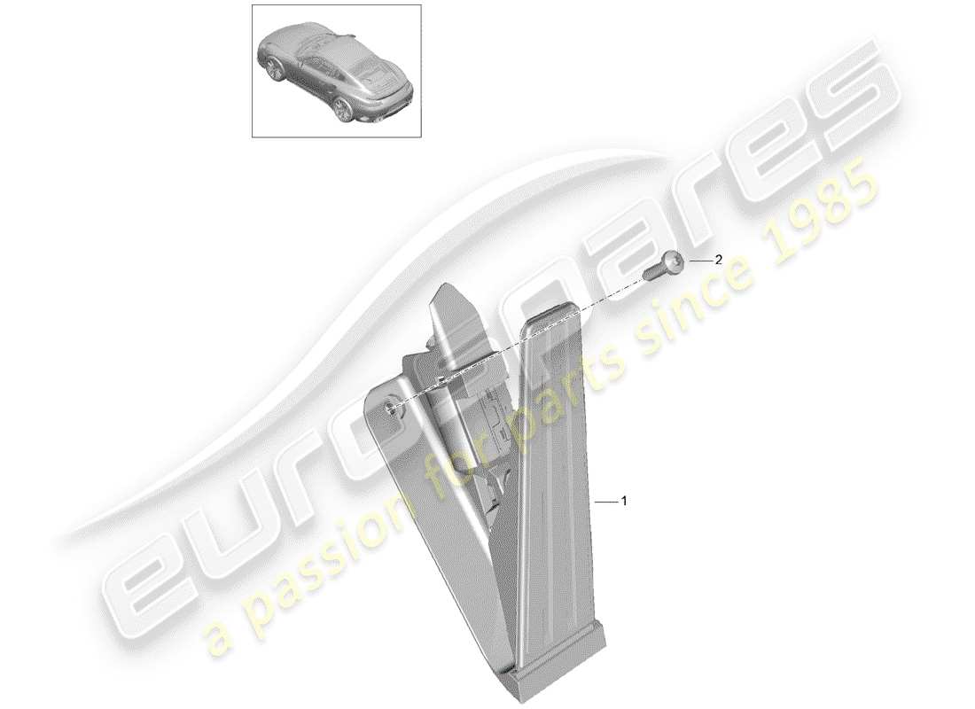 porsche 2015 (991-1 turbo) brake and acc. pedal assembly part diagram