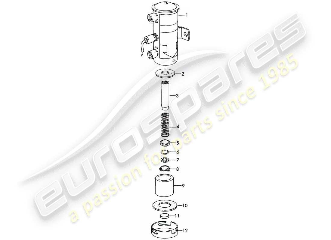 porsche 1965 (911/912) single parts - for - fuel pump - electric - d >> - mj 1968 part diagram