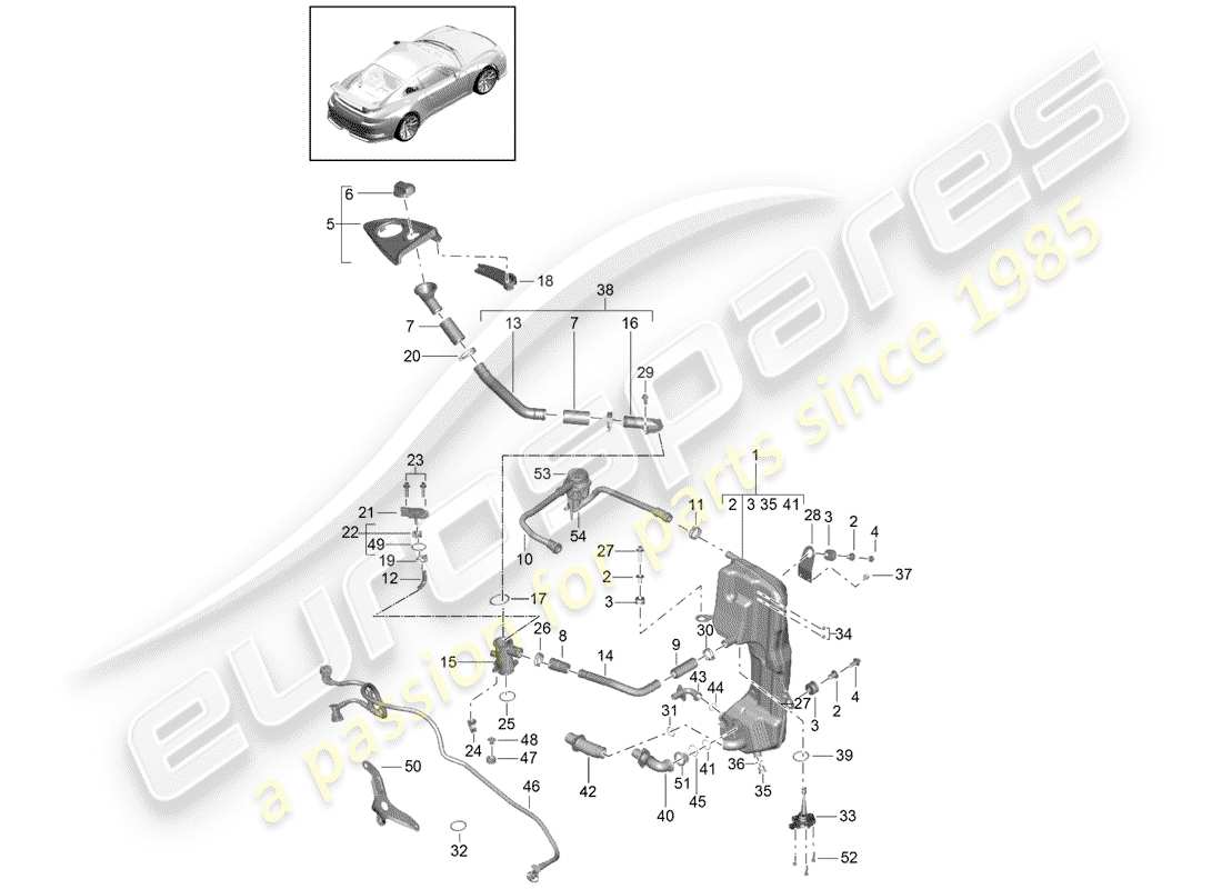 porsche 2014 (991-1 r/gt3/rs) engine (oil press./lubrica.) part diagram