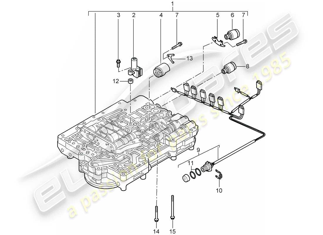 porsche 2006 (987 cayman) tiptronic part diagram