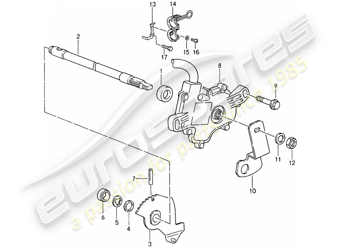 porsche 1998 (993) tiptronic - selector switch part diagram
