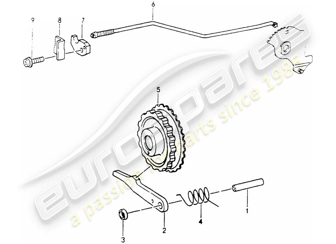 porsche 1994 (964) tiptronic - parking lock part diagram