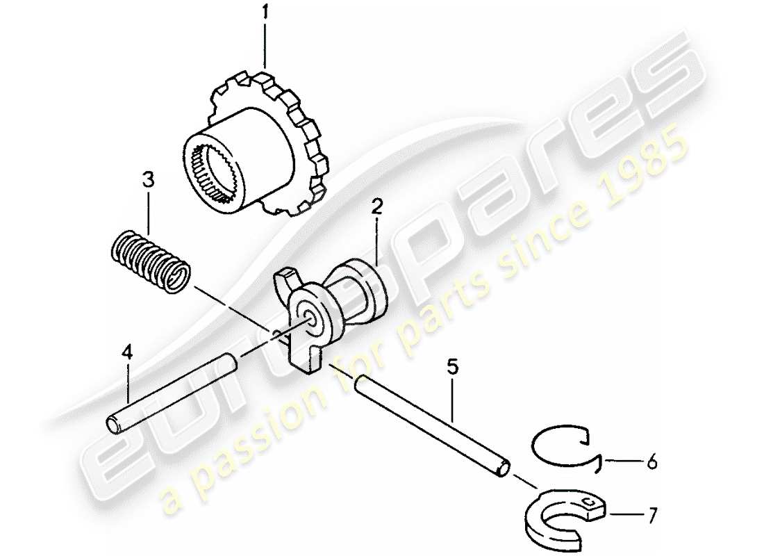 porsche 1993 (968) tiptronic - parking lock parts diagram