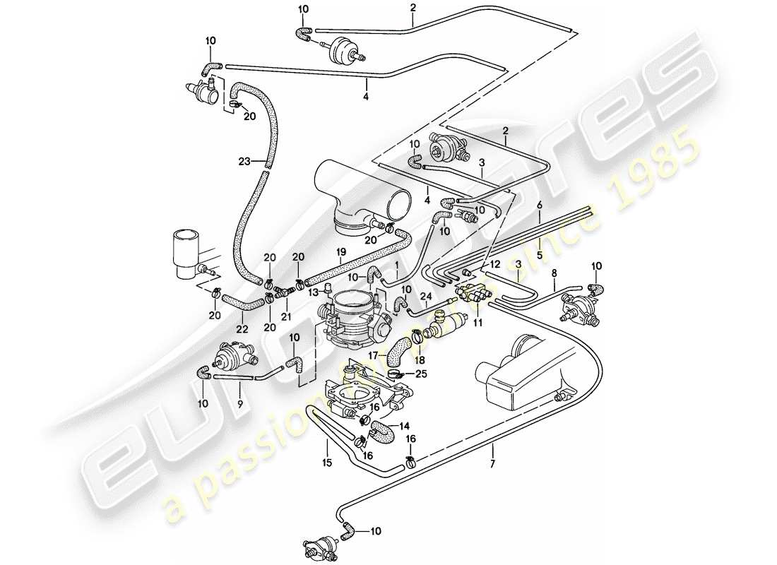 porsche 1985 (928) lh-jetronic - 2 - d - mj 1985>> part diagram