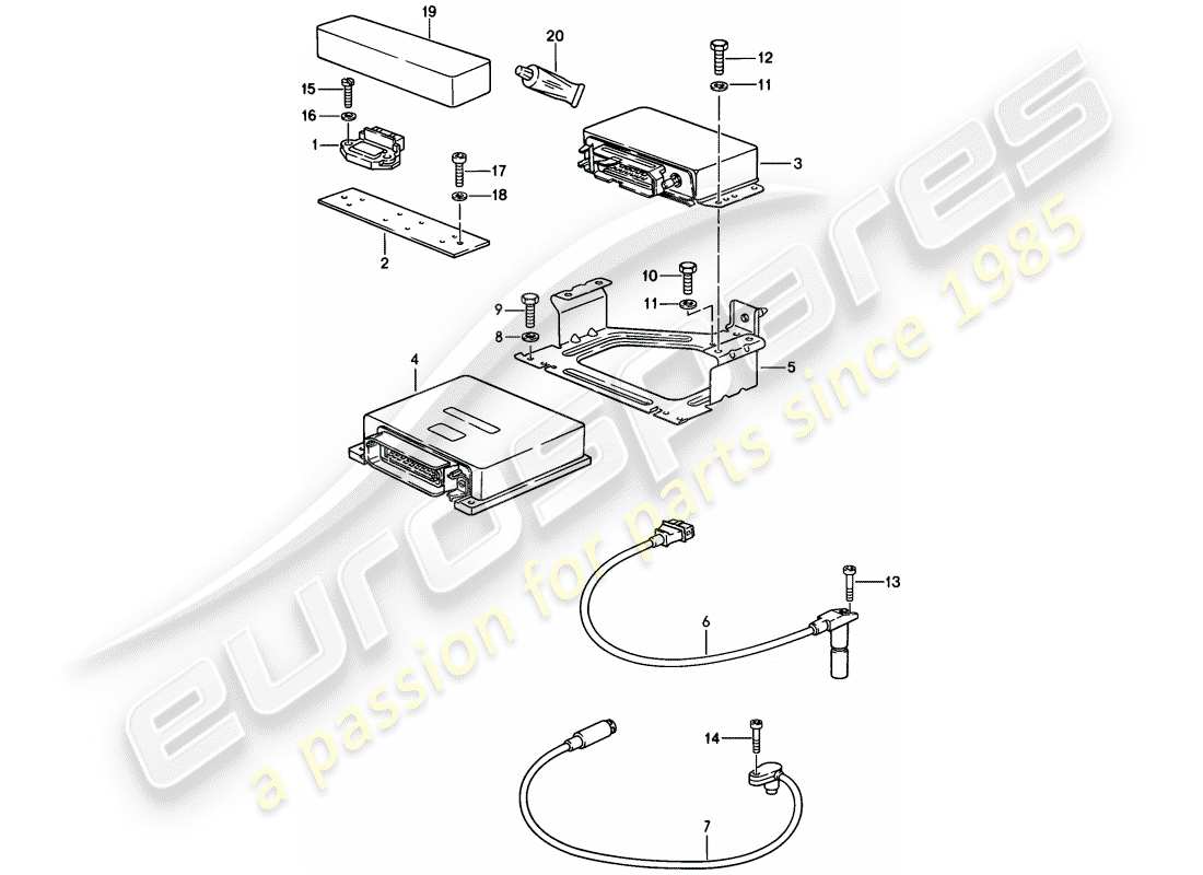 porsche 1983 (928) engine electrics - lh-jetronic part diagram