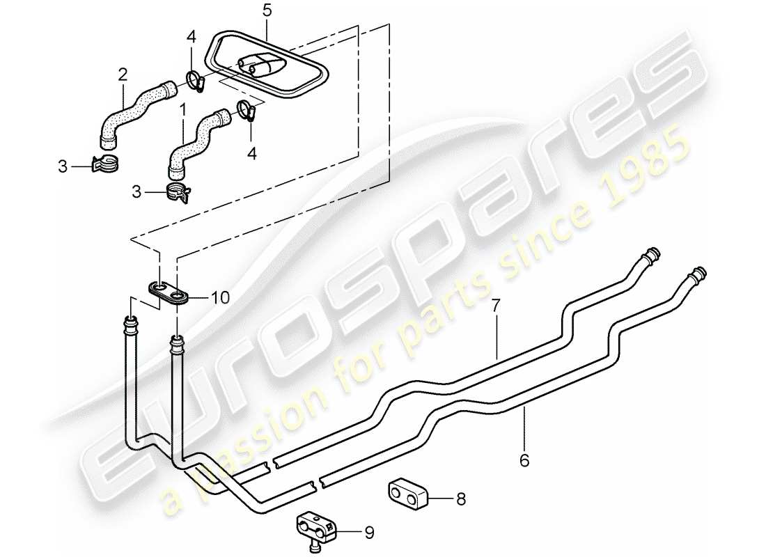 porsche 2008 (997-1 turbo / gt2) heating system 1 parts diagram