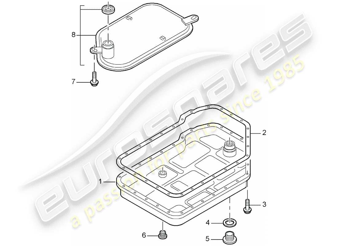 porsche 2008 (987 boxster) tiptronic parts diagram