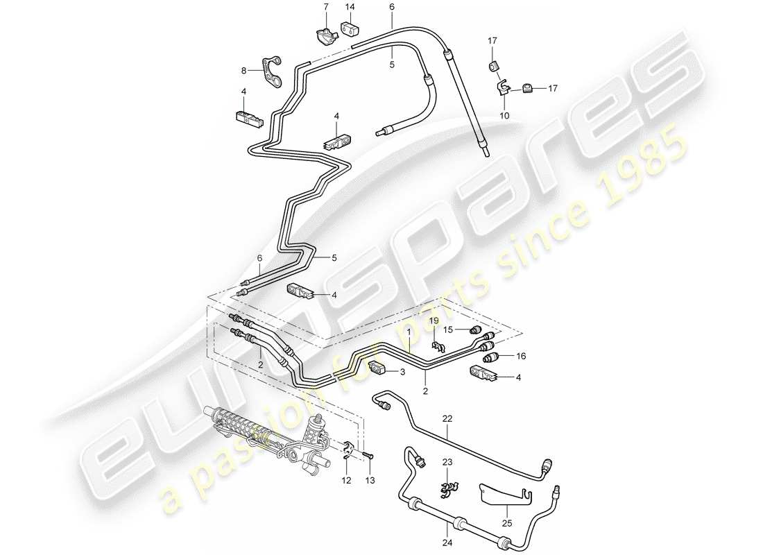 porsche 2009 997-2 turbo / gt2 power steering part diagram