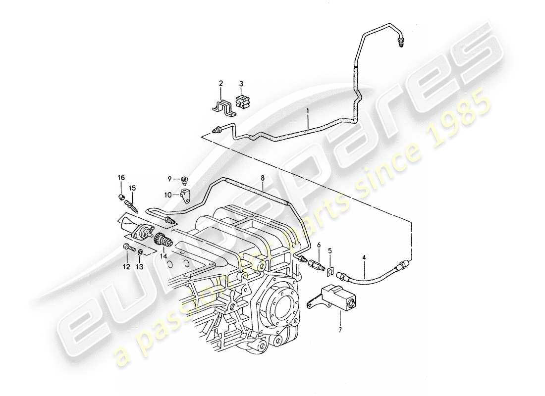 porsche 1992 (928) manual gearbox - lock control 2 part diagram