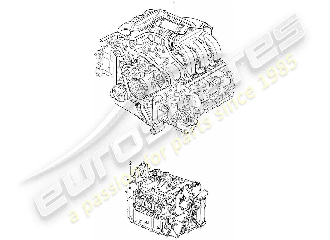 porsche 2008 (987 boxster) replacement engine parts diagram