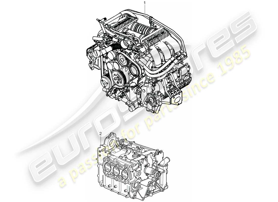 porsche 2007 (997-1) replacement engine parts diagram