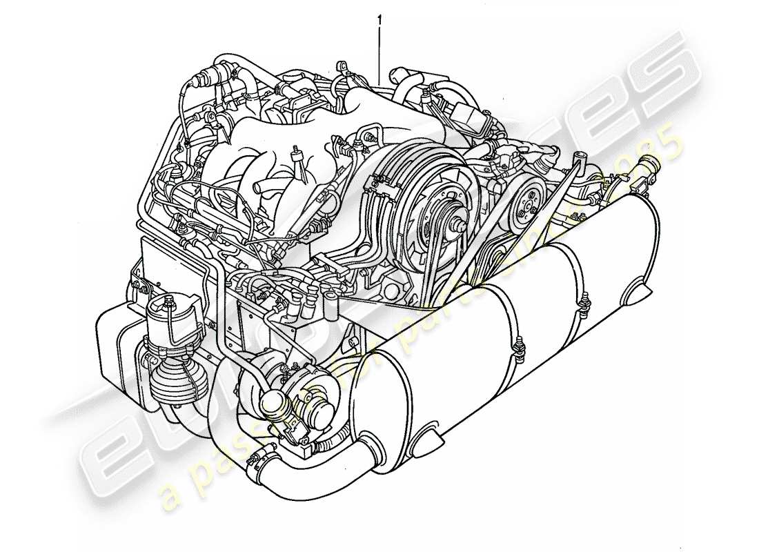 porsche 1987 (959) replacement engine part diagram