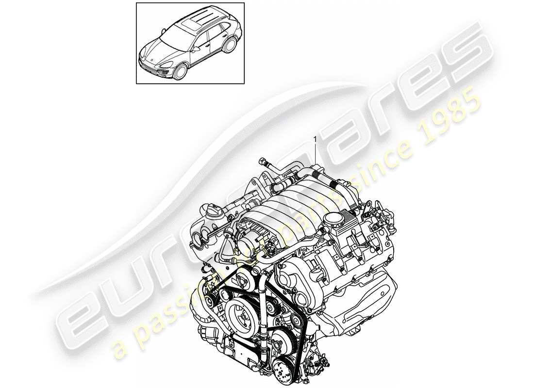 porsche 2014 (cayenne e2 92a) replacement engine part diagram