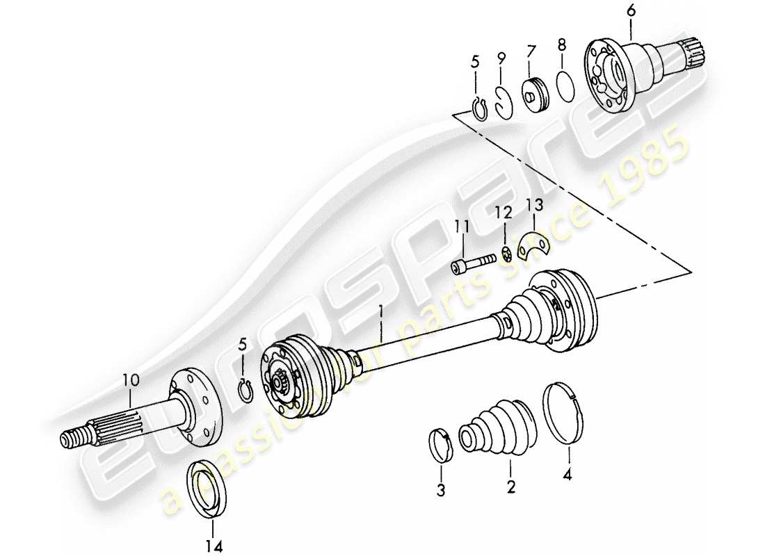 porsche 1968 (911/912) drive shaft - - loebro - - d >> - mj 1968 part diagram