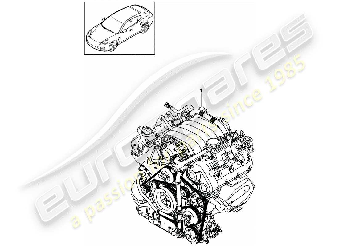 porsche 2013 (panamera 970) replacement engine parts diagram
