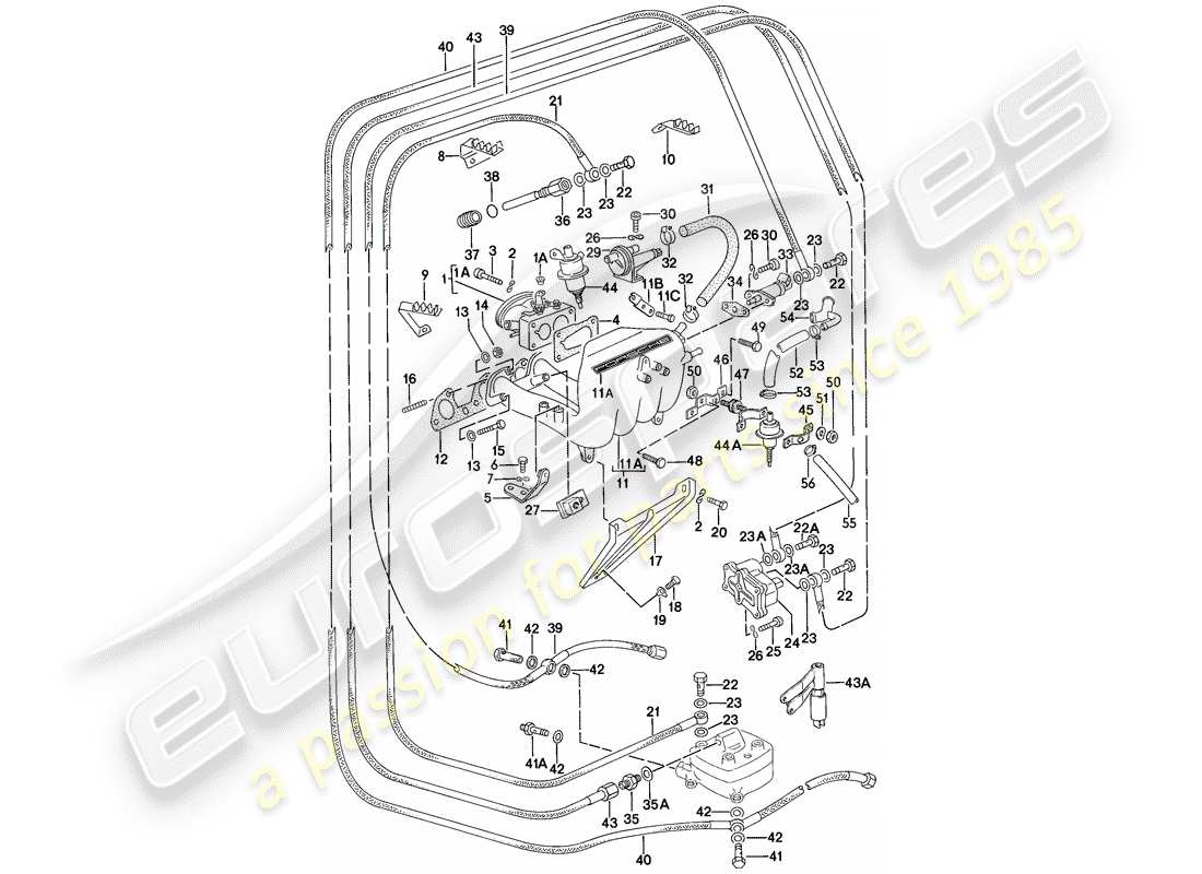 porsche 1979 (924) for - k-jetronic parts diagram