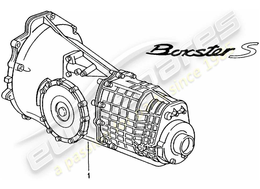 porsche boxster 986 (2001) 6 speed manual transmission - - d - mj 2000>> parts diagram
