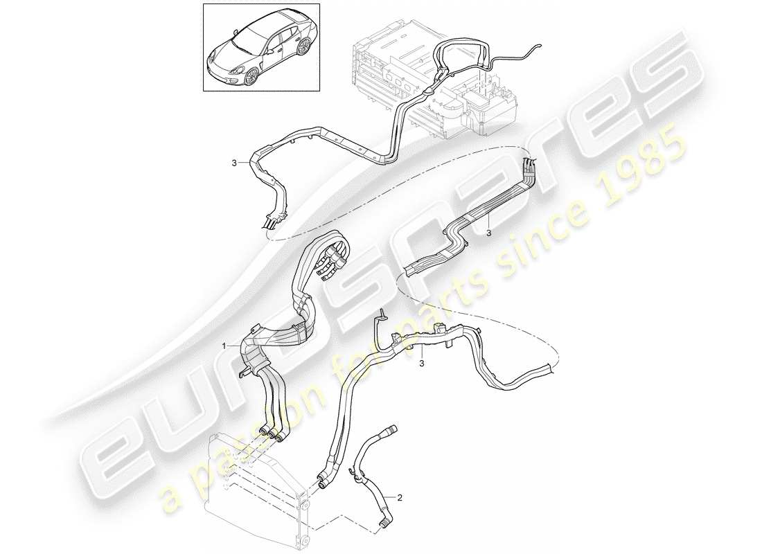 porsche 2013 (panamera 970) hybrid parts diagram