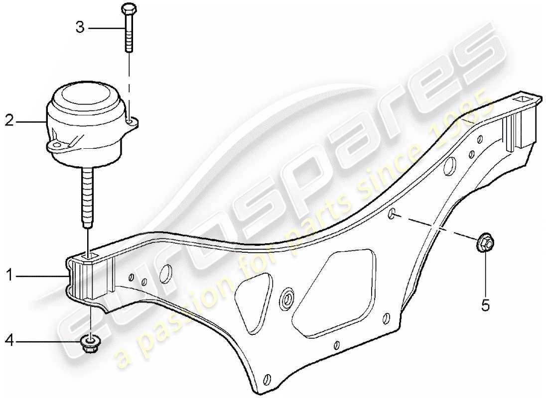 porsche 2007 (997-1) engine suspension parts diagram