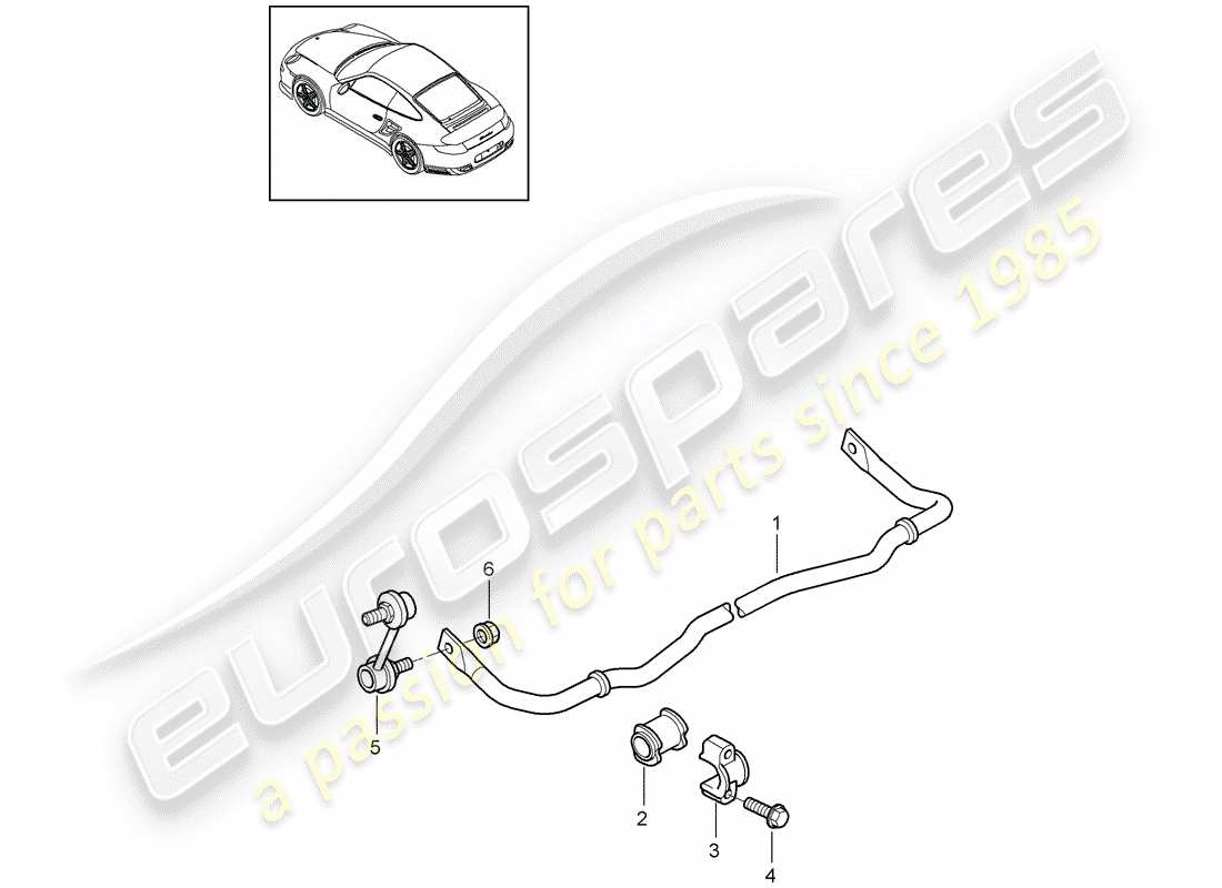 porsche 2012 (997-2 turbo / gt2 rs) stabilizer part diagram