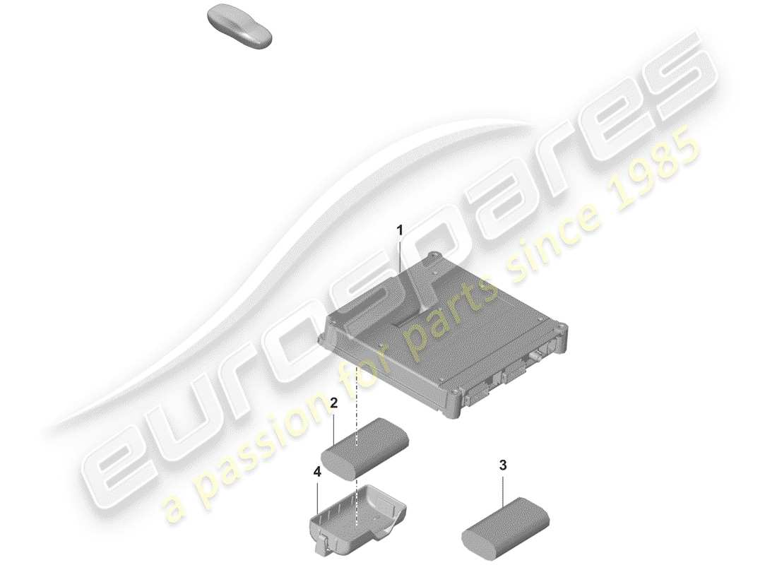 porsche 2019 (992-1) control unit for emerg. call parts diagram