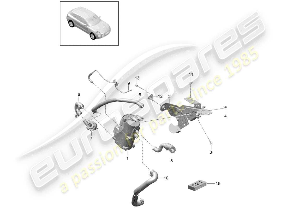 porsche 2017 (macan) additional heater parts diagram