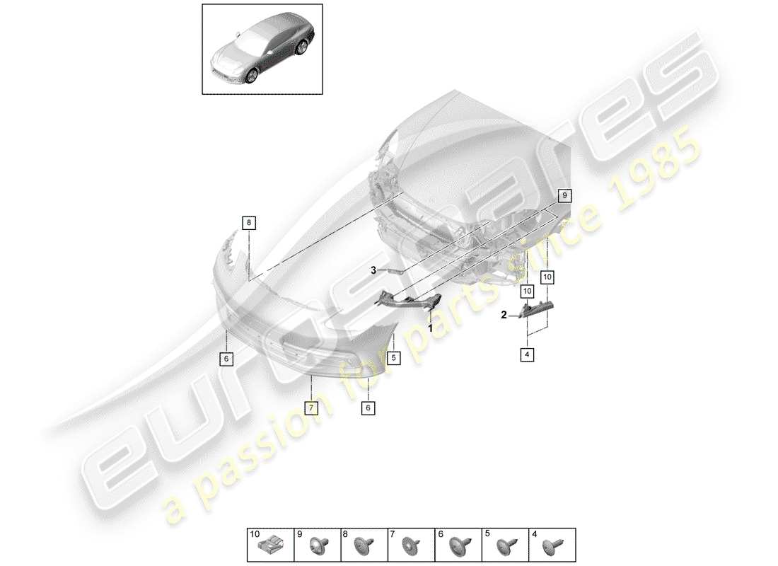 porsche 2020 (panamera 971-1) fasteners part diagram