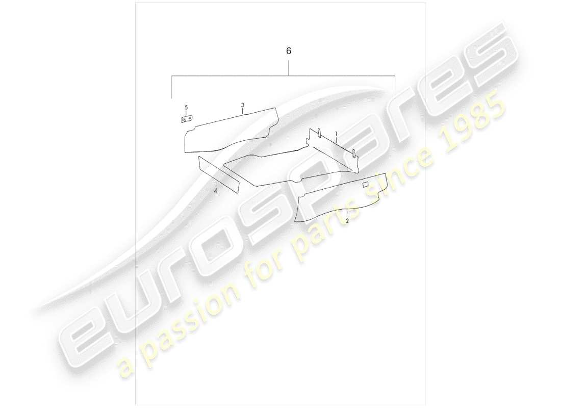 porsche 1970 (911) interior equipment part diagram