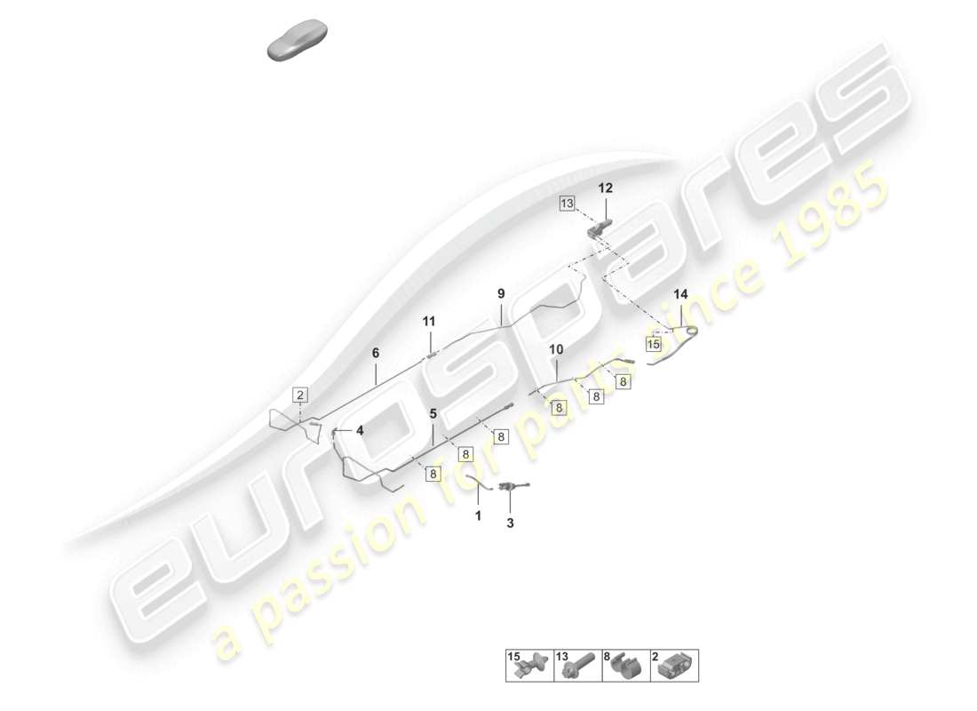 porsche 2019 (992-1) hydraulic coupling clutch master cylinder parts diagram