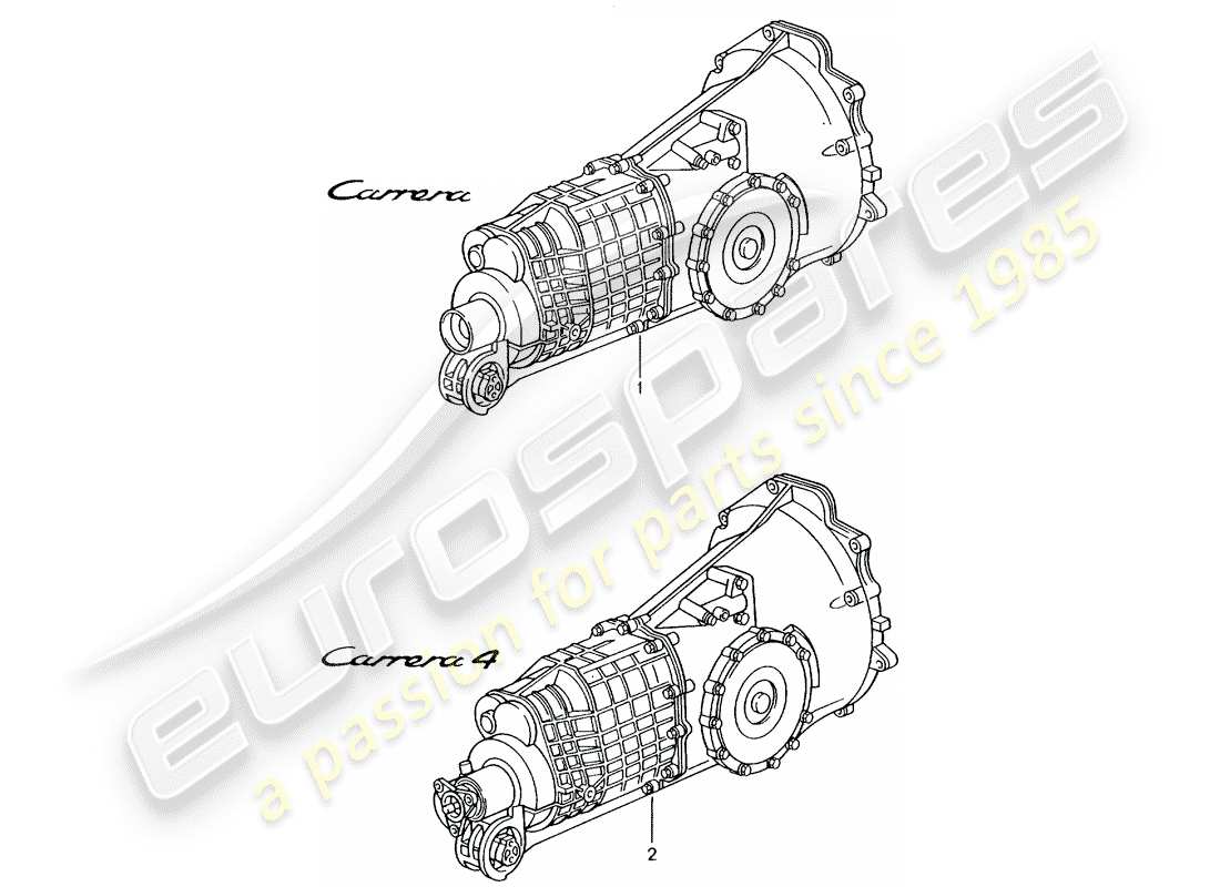 porsche 2000 (996) gearbox parts diagram