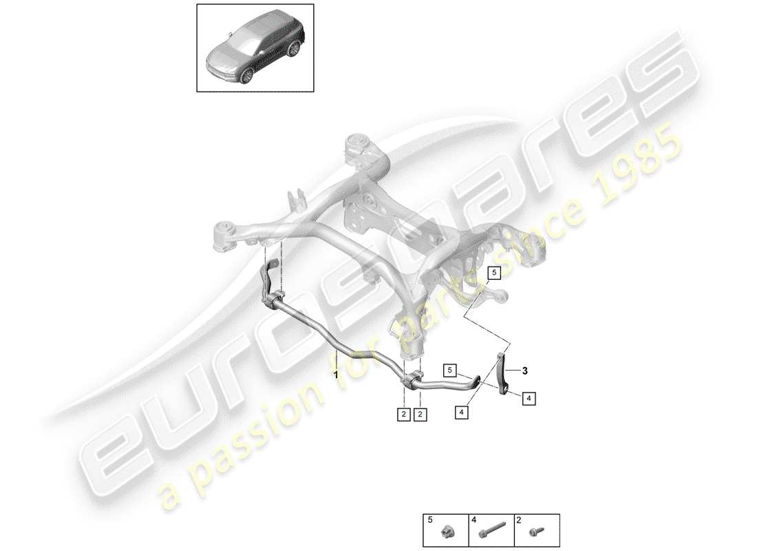 porsche 2020 (cayenne e3 9ya/9yb) stabilizer part diagram