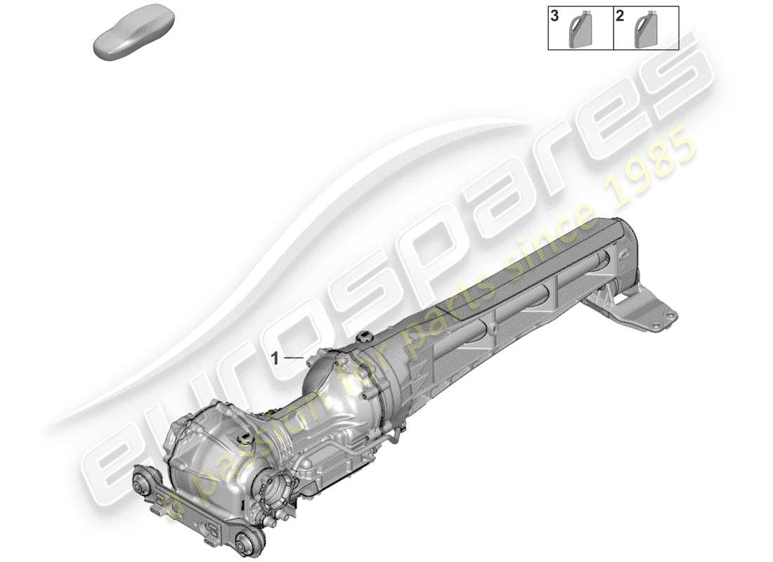 porsche 2019 (992-1) front axle differential parts diagram