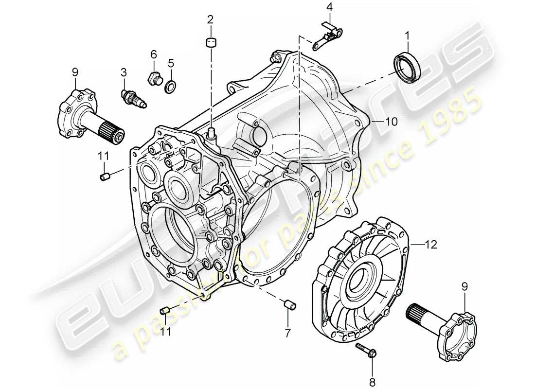 porsche 2008 (997-1) manual gearbox part diagram