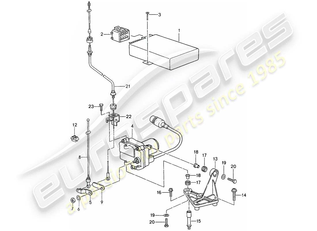 porsche 1996 (993) cruise control system part diagram