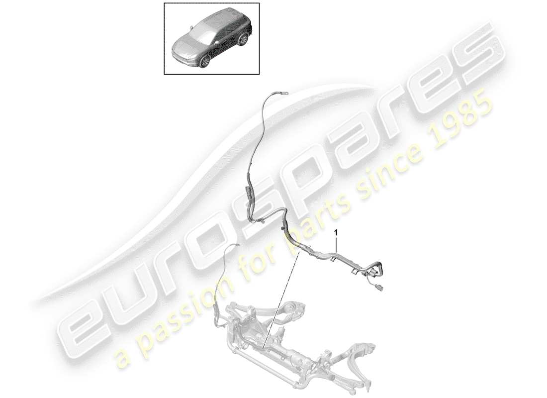porsche 2020 (cayenne e3 9ya/9yb) wiring harnesses part diagram