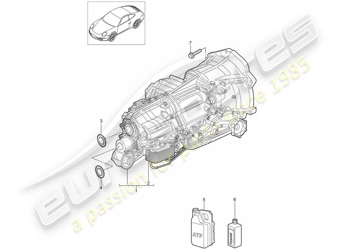 porsche 2012 (997-2) - pdk - part diagram