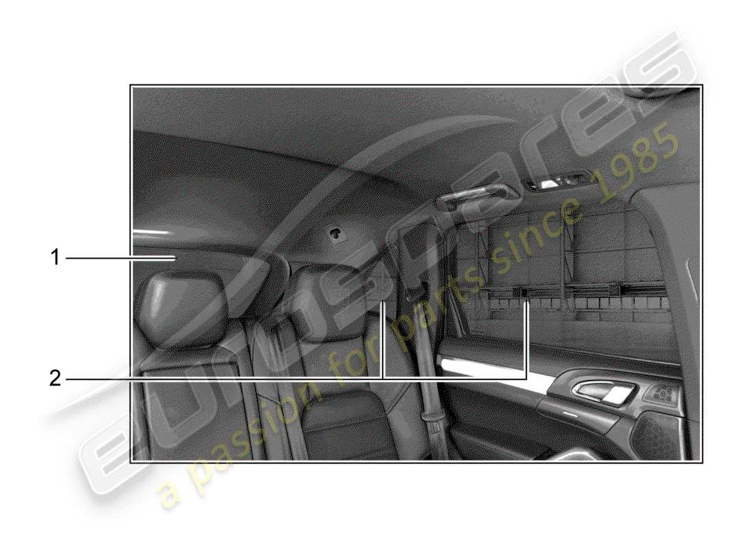 porsche 2014 (tequipment cayenne) grill part diagram