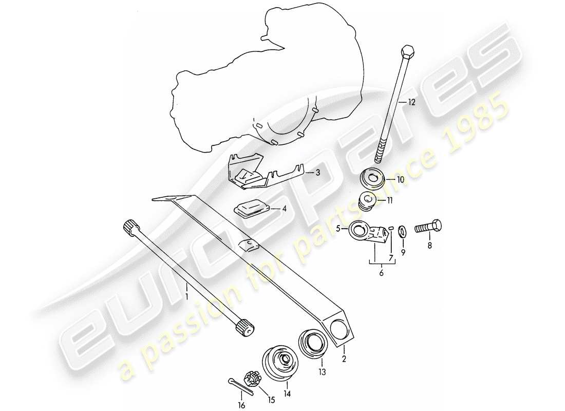 porsche 1963 (356b/356c) rear axle - helper spring parts diagram