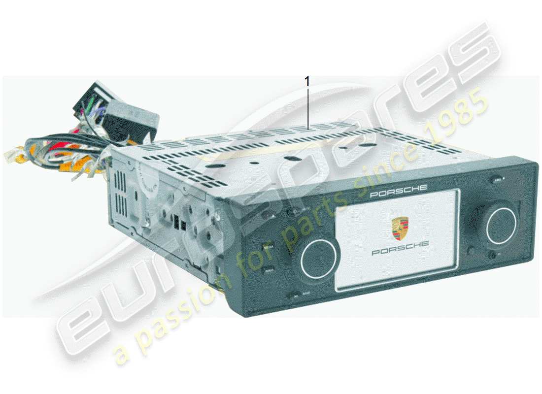 porsche 2012 (accessories) porsche classic - radio unit - navigation system part diagram