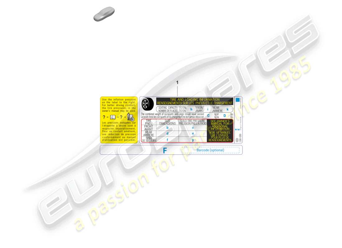 porsche 2020 (992-1) signs/notices d - 13.12.2021>> parts diagram