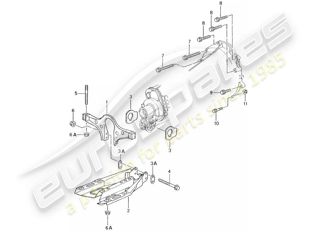 porsche 2005 (996) tiptronic - gearbox mounting - engine - d >> - mj 2001 part diagram
