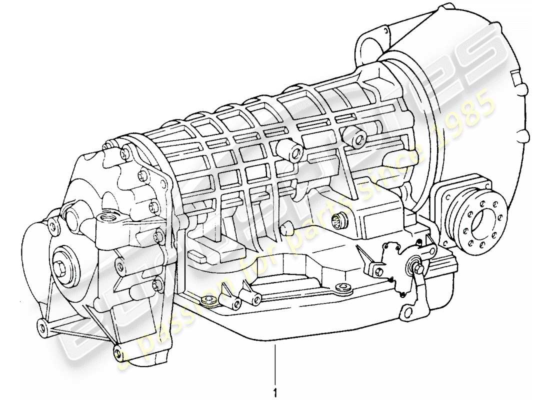 porsche 964 (1992) tiptronic - replacement transmission part diagram