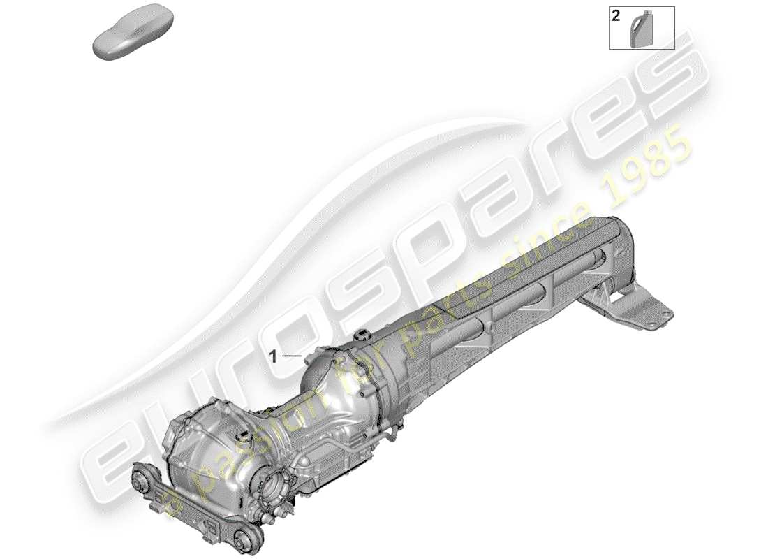 porsche 2020 (992-1) front axle differential part diagram