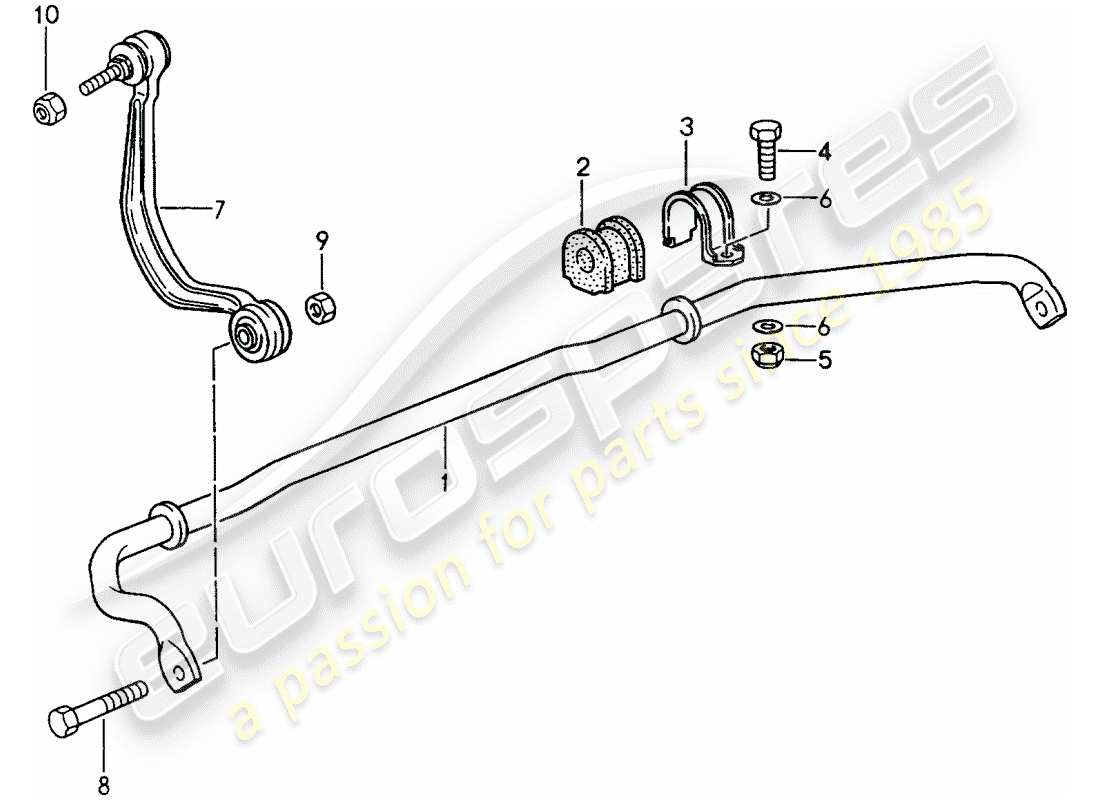 porsche 1994 (993) stabilizer part diagram
