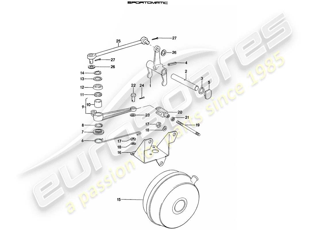 porsche 1976 (914) clutch release part diagram
