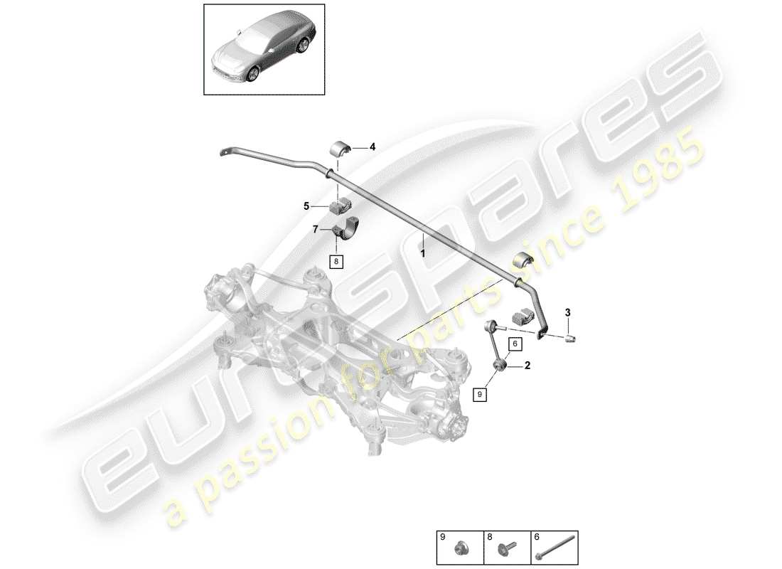 porsche 2018 (panamera 971-1) stabilizer part diagram