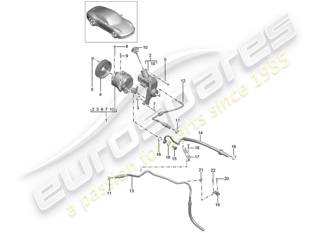 porsche 2015 (991-1) lines part diagram