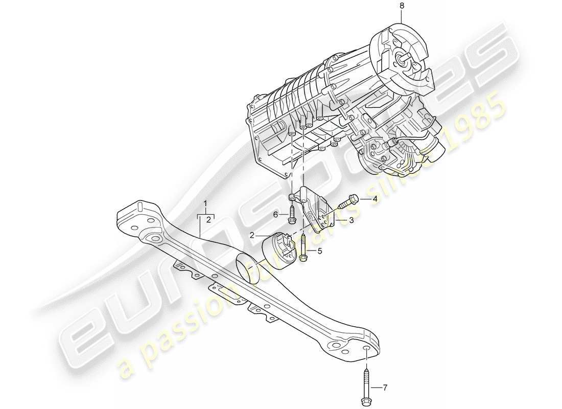 porsche 2003 (cayenne e1 9pa) transfer box part diagram