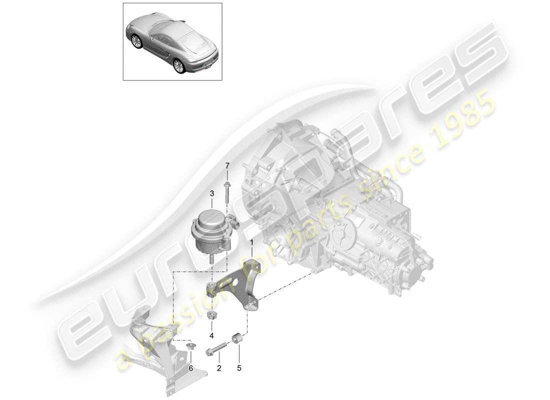 porsche 2015 (981 cayman) transmission suspension part diagram